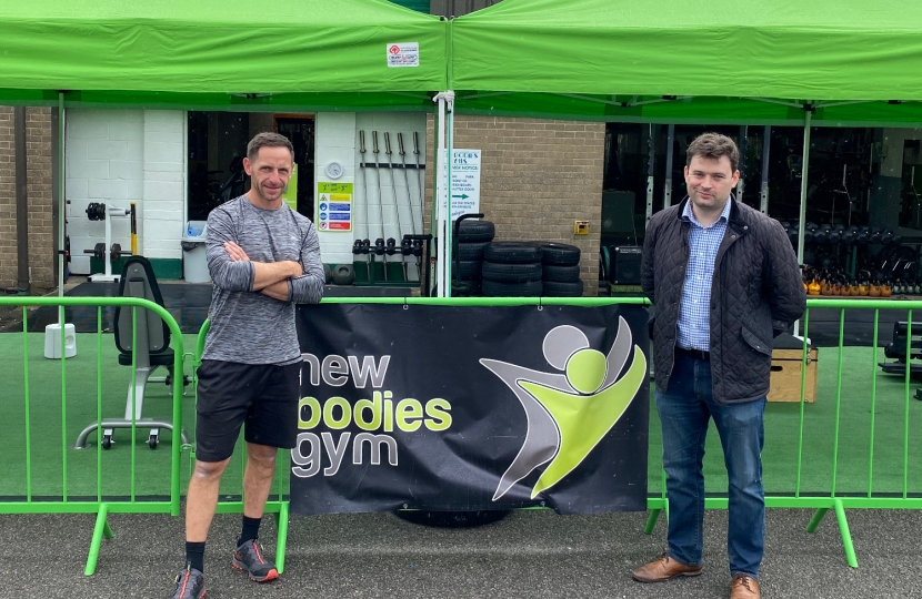 Robert Largan MP visits local gym ahead of re-opening this Saturday