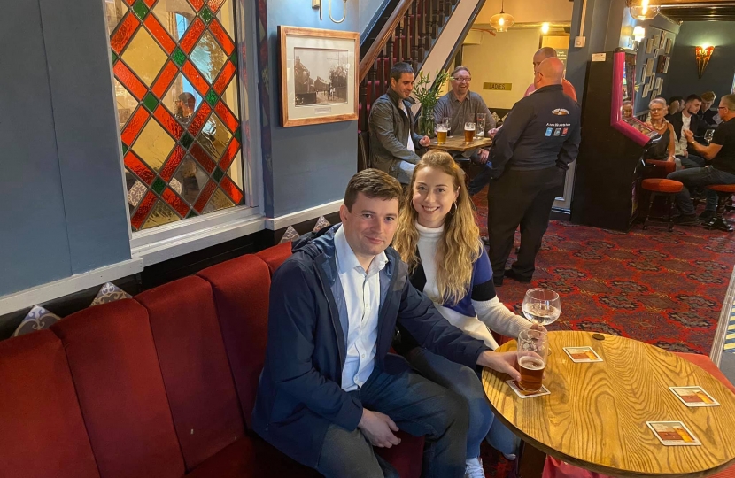 Robert Largan MP visits local pubs as they re-open