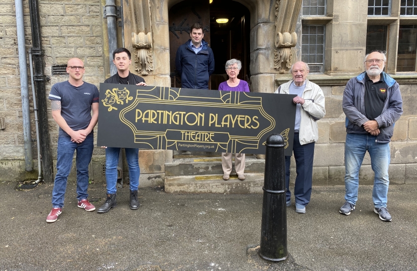 Robert Largan MP visits Partington Players Theatre in Glossop