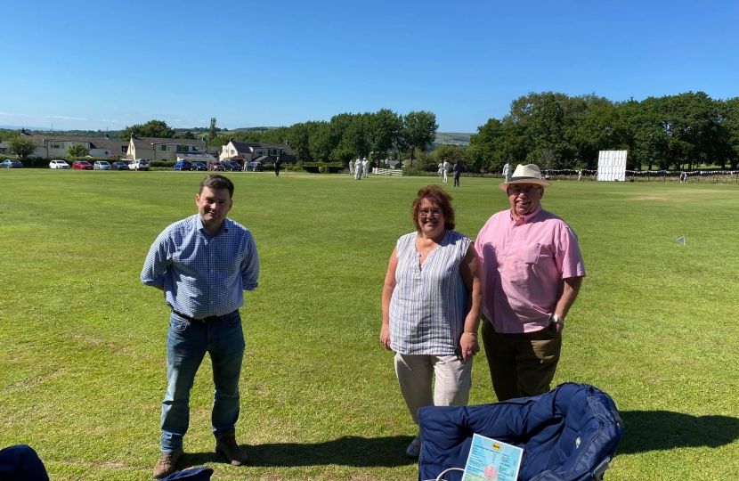 World record attempt at High Peak cricket club for longest run-up for a ball bowled