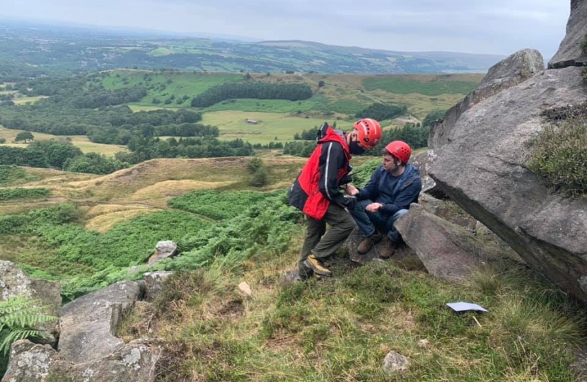 Robert Largan MP volunteers with Kinder Mountain Rescue Team