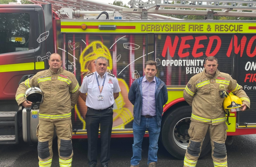 High Peak MP visits Glossop Fire Station