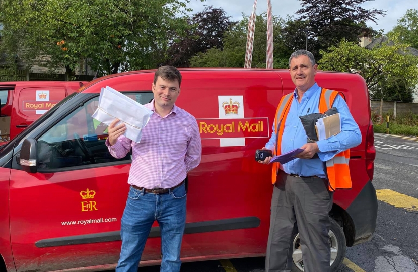 Robert Largan MP thanks local postmen and women for their work during the pandemic