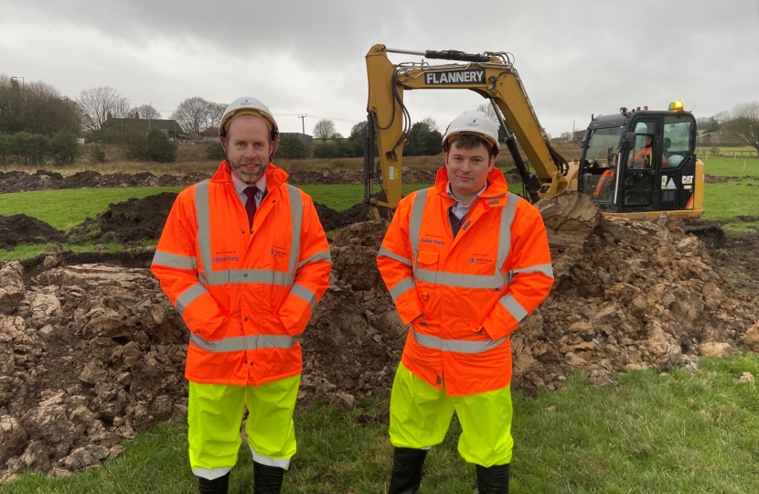 MPs welcomed into the trenches during the A57 Links Road tour