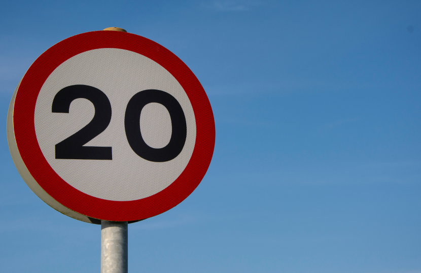 20mph sign