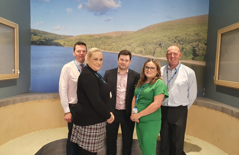 Robert Largan MP meeting with staff at the psychiatric intensive care unit in Stockport