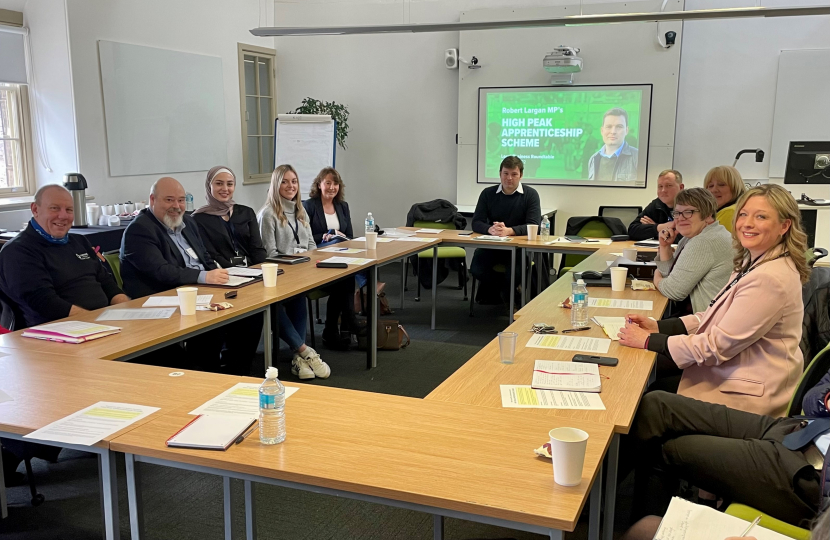 Robert Largan MP hosts High Peak Apprenticeships roundtable