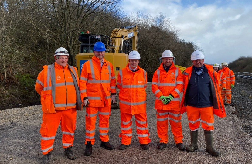 Robert Largan MP welcoming progress to Hope Valley Line