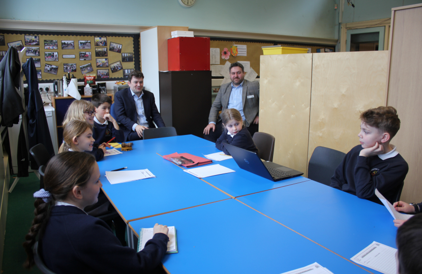 Robert Largan MP with the Glossop Student Parliament