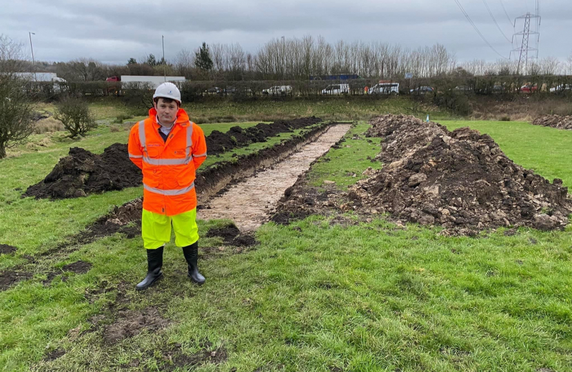 Robert Largan MP at the Mottram Construction Site