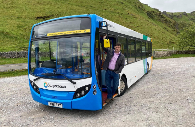 Robert Largan MP with the 185 Bus