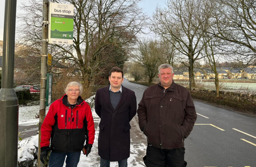 Robert Largan MP with Borough Councillors Kevin Kirkham and Linda Grooby