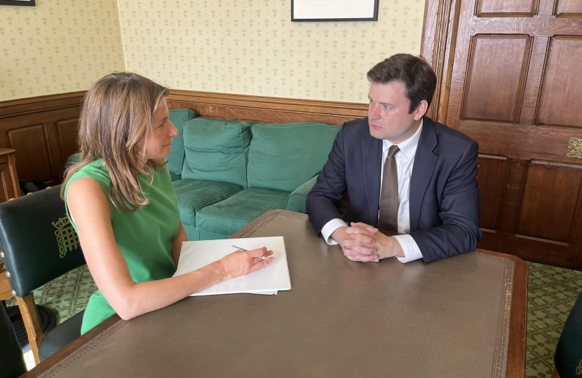 Robert Largan MP with the Secretary of State Lucy Frazer KC MP