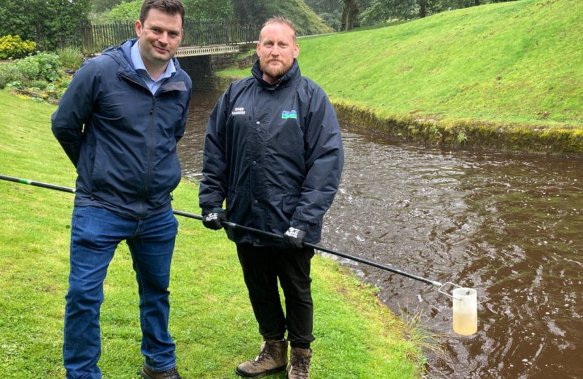 Robert Largan MP and Senior River Ranger Luke McCusker