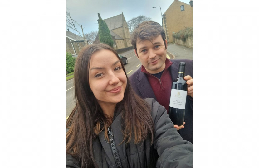 Robert Largan MP with local campaigner Maddy Howarth 