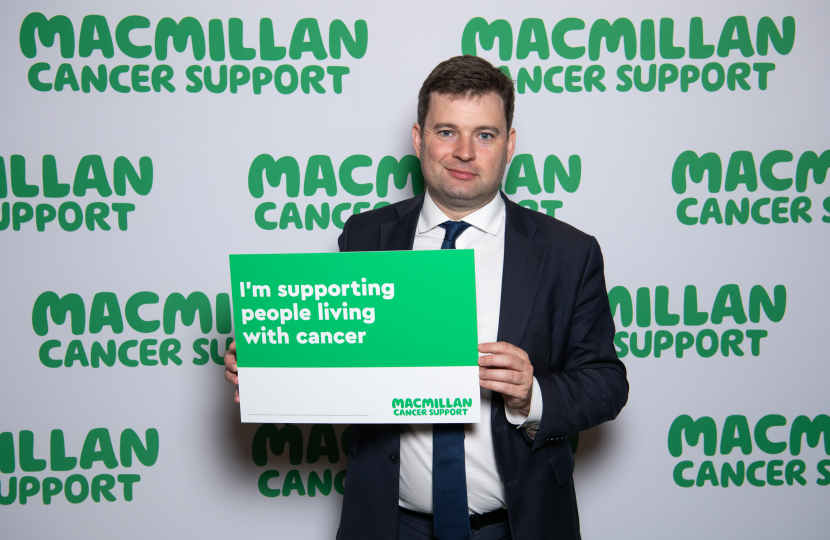 Robert Largan MP at MacMillan Event