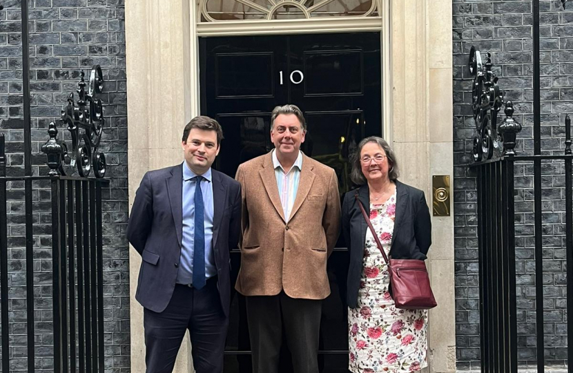 Robert Largan MP with Dr Alan Dow and Dr Heidrun Loose