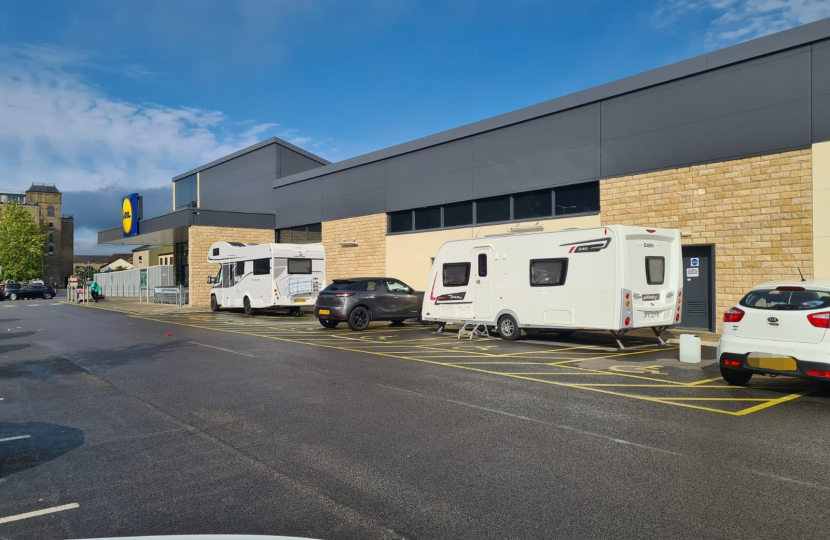 Caravans Parked in Lidl