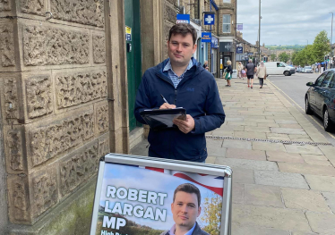 Robert Largan MP in Glossop