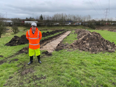 Robert Largan MP at the Mottram Construction Site