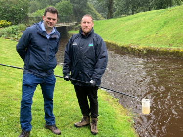 Robert Largan MP and Senior River Ranger Luke McCusker