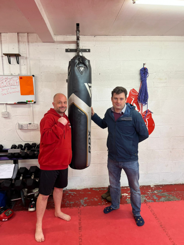 Robert Largan MP on his visit to Warriors Fitness Centre. Robert is pictured with John Wakeham, the Centre’s first full-time coach