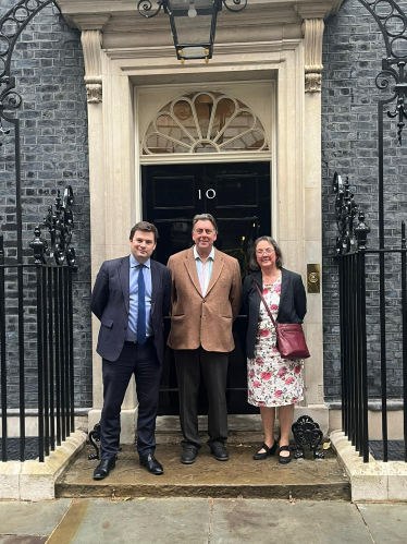 Robert Largan MP with Dr Alan Dow and Dr Heidrun Loose